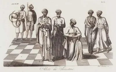Abiti De Servitori, Asia Vol. III. Tav.57 (Servants' Clothes in The Early of The XVII. Century in India)