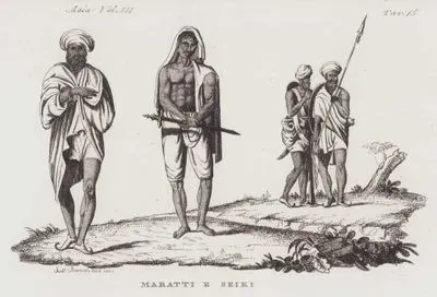Maratti E Seiki,  Asia Vol. III Tav.15. (Mahratta And Sikh Warriors in The XVIII. Century)