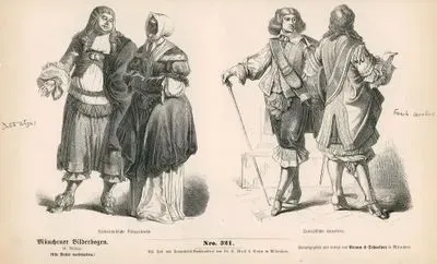 Last Third of the Seventeenth Century (1667-1699) (Letztes Drittel des XVII. Jahrhunderts)-Dutch Middle-Class Dress(Niederlandische Burgertracht)-French Cavaliers(Franzosische Kavaliere)