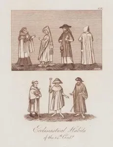 Ecclesiastical Habits of The 14th Century, Pl. CV.