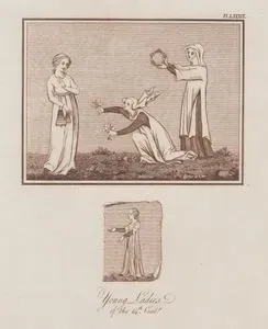 Young Ladies of The 14th Century, Pl. LXXXIX.