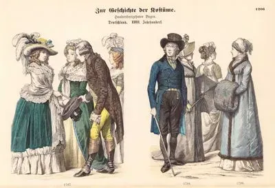 18.Century (XVIII. Jahrhundert), Germany (Deutchland)-Costume of German Women and Man of the Year, 1787-Costume of German Women and Man of the Years,1798 and 1799