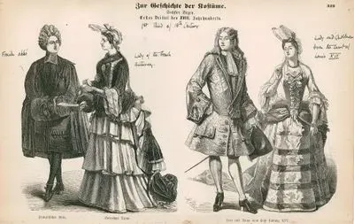 First Third Of The Eighteenth Century(1700-1733) (Esrtes Drittel des XVIII. Jahrhunderts)-French Priest (Franzosische Abbe)- Lady Of The French Aristocracy (Vornehme Dame)- Lady And Gentleman Of The Court Of Louis XIV (Herr und Dame Vom Hofe Ludwig XIV.)