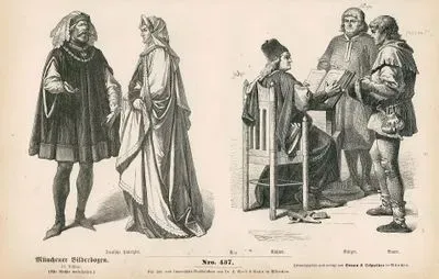 First Half Of The Fifteenth Century (1400-1449) (Erster Halfte des XV Jahrhunderts)- German Nobles (Deutsche Patrizier)- Judge, Citizien, Peasant (Richter, Burger; Bauer)