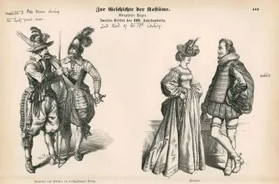 Second Third of the Seventeenth Century (1667-1699) (Zweites Drittel des XVII Jahrhunderts)-  Musketeer and Pikeman in the Thirty Years War (Musketier Und Pikenier im Dreiszigjahrigen Kriege)- Nobles (Edelleute)