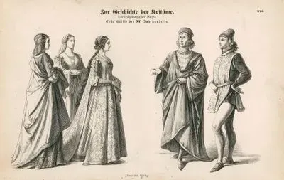 First Half Of The Fifteenth Century (1400-1449) ( Erste Halfte des XV Jahrhunderts)- Florentine Noblewomen (Florentiner Adelige)- Florentine Noblemen (Florentiner Adelige)