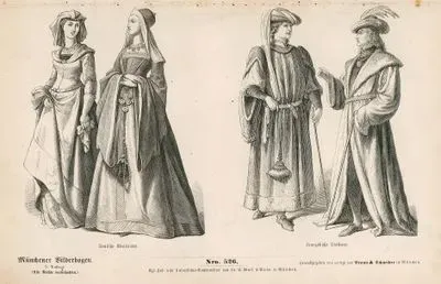 First Half Of The Fifteenth Century (1400-1449) ( Erste Halfte des XV Jahrhunderts)- German Noblewomen (Deutsche Edelmann)- French Noblemen (Franzosische Edelleute)