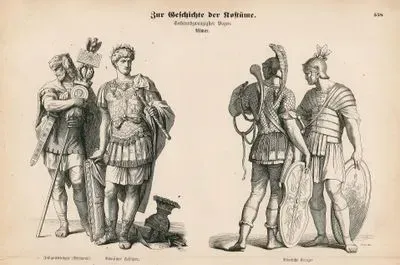 Ancient Rome- Standard Bearer (German) (Insignientrager (Germane)), Roman General (Romischer Fekdherr)-  Roman Soldiers (Rommische Krieger)