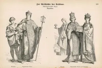 Byzantine Empire (Byzantiner)- Page ( Edelknabe) and Byzantine Emperor (Byzantinischer Kaiser)- Servant (Dienerin), Byzantine Empress and Princess ( Byzantinische Kauserin und Prinzessin)