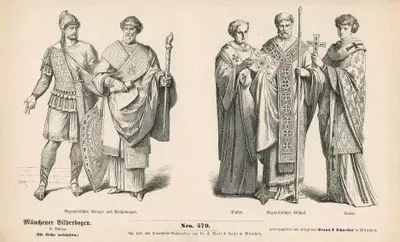 Byzantine Empire (Byzantiner)- Soldier and Chancellor (Byzantinischer Krieger und Reichskanzler)- Deacon (Diakon), Bishop (Byzantinischer Bischof) and Levite-Church Officials ( (Levite)