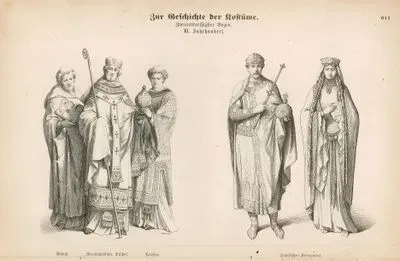 Thirteenth Century (XIII. Jahrhundert)- German Prince (Deutscher Furst), German Ladies (Deutsche Frauen)- German Knight and Family (Deutsche Ritterfamilie)