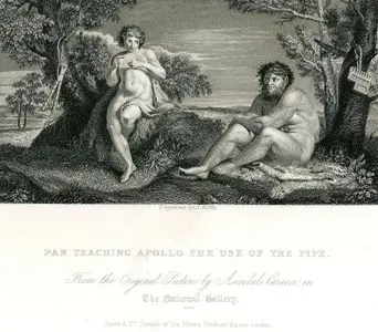 Pan Teaching Apollo The Use Of The Pipe-From The Original Picture By Annibali Caracci İn National Gallery No.66