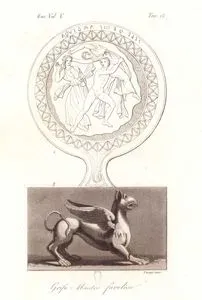 Grito Mostro Favoloso, Eur. Vol V. Tav.18. (Griffon, Mythological Creature With Lion Body, Eagle Wings And Head)