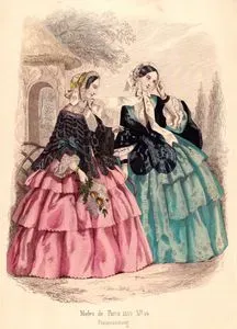 Frauen Zeitung - Modes de Paris 1855 -