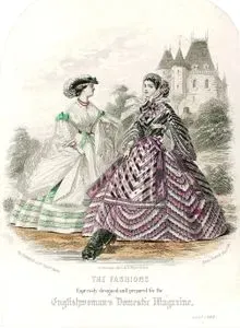 The Fashions, Expressly Designed Prepared For The Englishwoman's Domestic Magazine, July 1860