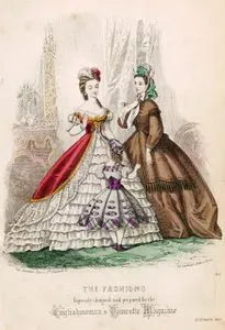 The Fashions, Expressly Designed Prepared For The Englishwoman's Domestic Magazine, No.44, December 1863