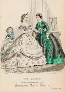 The Fashions, Expressly Designed Prepared For The Englishwoman's Domestic Magazine, No.46, February 1864