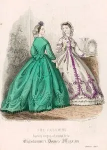 The Fashions, Expressly Designed Prepared For The Englishwoman's Domestic Magazine, No.47, March 1864