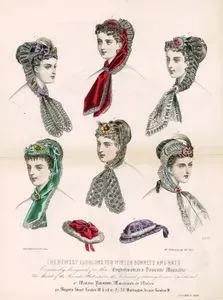 The Newest Fashions For Winter Bonnets And Hats,  Expressly Designed Prepared For The Englishwoman's Domestic Magazine, No.903,  November 1868