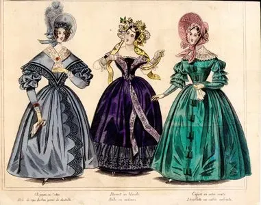 Chapeau En satin, Robe De Reps Indien Ganu De Dantelle- Bonnet En Blonde, Robe En Velours- Capote En Satin Ouate, Douillette En Satin Veloute No.688
