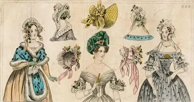 Chapeau En satin, Robe De Reps Indien Ganu De Dantelle- Bonnet En Blonde, Robe En Velours- Capote En Satin Ouate, Douillette En Satin Veloute No.688