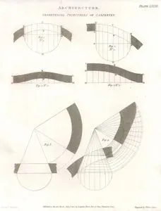 Architecture, Geometrical Principles Of Carpentry, Plate LXXIII.