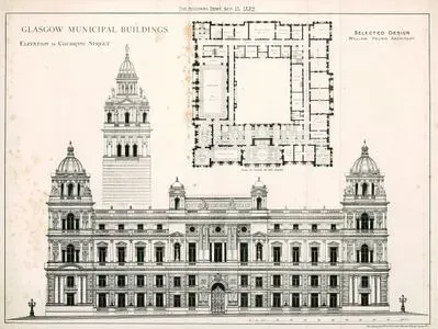 Glasgow Municipal Buildings-Selected Design William Young Architect-1882 09 15