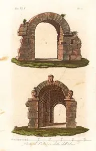 Porta Di Volterra detta Dell'Orco, Eur. Vol V. Tav.2. (City Gate (Porta) Of Volterra Known as Dell'Orco)