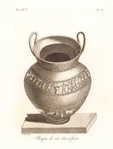 Pompa Di Un Sacrifizio, Eur. Vol V. Tav.21. (Vase Used By Etruscans in Sacrificial Rites)