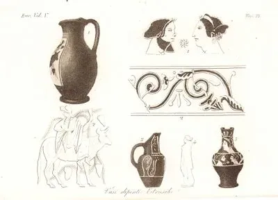 Vasi Dipinti Etruschi, Eur. Vol V. Tav.37. (Etruscan Painted Vases)