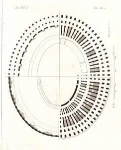 Plan Of The interior Of The Coliseum, Rome, Eur. Vol V. Tav.42