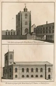 The Southwest Prospect Of The Parish Church Of St.James's Clerkennel-The Southwest Prospect Of The Parish Church Of St.Matthew At Bethnal Green