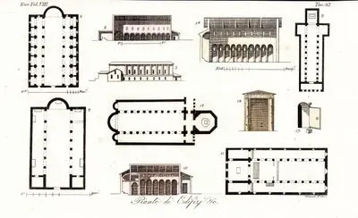Piante Di Edifizi & C., Eur. Vol VIII. Tav.37. (Architectural Drawings Of Churchs)