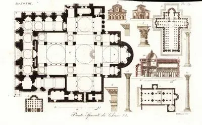 Piante Spaccato Di Chiese & C.,Eur. Vol VIII. Tav.39. (Architectural Drawings Of Churchs)
