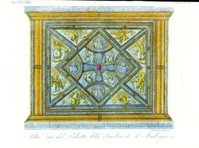 Altro Lato Del Paliotto Della Basilica Di S.Ambrogio, Eur. Vol VIII. Tav.40*. (The Side Of The Main Altar Of Sant'Ambrogio Basilica in Milan)