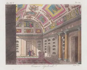 Camera Sepolerali, Eur. Vol V. Tav.39. (The Burial Chambers of The Roman Senator Lucius Arrontius and His Family)