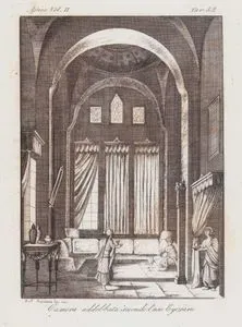 Camera Addobbata Secondo L'Uso Egizianou, Africa Vol. II. Tav.53. (Room Decorated According To Egyptian Style)
