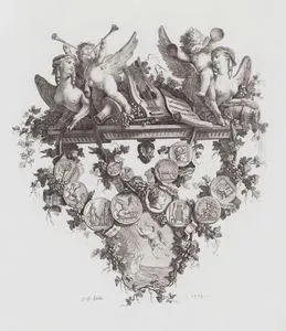 Vignette with Sphinxes and Putti