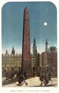 Cleopatra's Needle in Its Proposed Position At Westminster