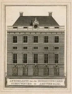 Afbeelding Van Den Hoogduitschen Schouwburg Te Amsterdam