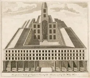Perspective View Of Ezekiel's Court Of The Priests And Of The Holy House