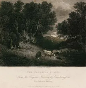 The Watering Place- From The Original Painting By Gainsborough in National Gallery No.42