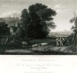 Pastoral Landscape-From The Original Picture By Claude Lorrain in National Gallery No.104