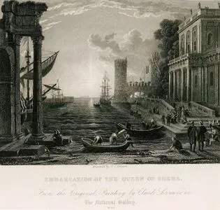 Embarcation Of The Queen Of Sheba-From The Original Picture By Claude Lorrain in National 
Gallery No.81
