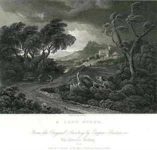 A Land Storm-From The Original Painting By Gaspar Poussin in National Gallery No.78