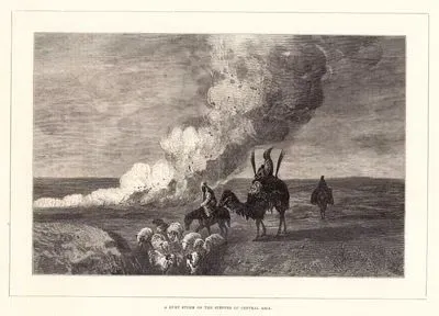 Dust Storm On The Steppes of Central Asia