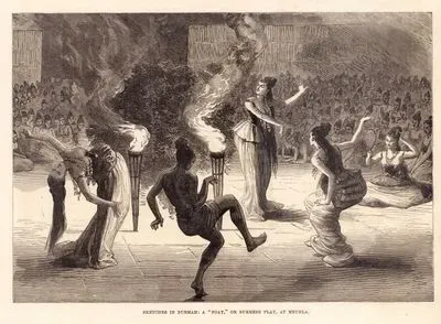 Sketches in Burmah-A "Poay" Or Burmese Play At Meuhla