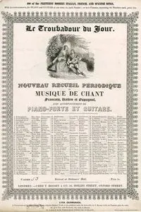 Le Croubadour du Jour -Nouveau Recueil Periodique De Music De Chant, Francais, Italien Et Espagnol, Avec Accompagnement De Piano-Forte Et Guitare