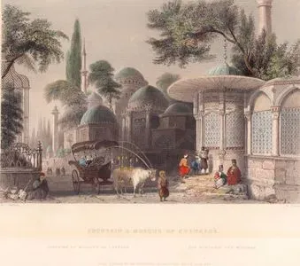 Fountain & Mosque Of Chahzade-Fontaine Et Mosquee De Chazade-Die Fontaine Und Moschee