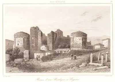 Ruines D'un Basilique a Pergame (Remains Of The Church Of St John´s, Pergamus, Izmir)